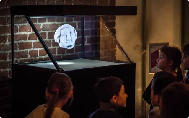 Hologram in a museum.